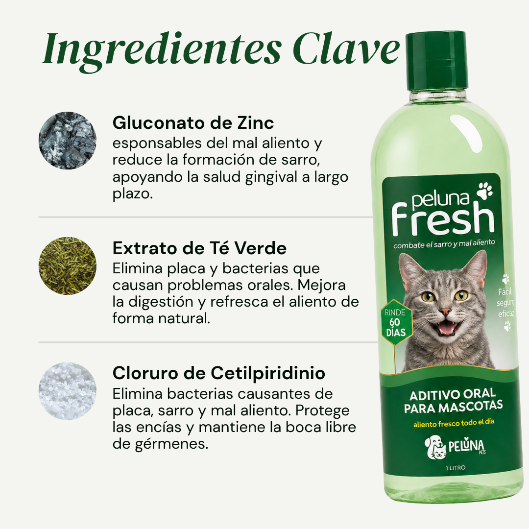 Peluna Fresh for Cats | Aditivo Oral para Gatos