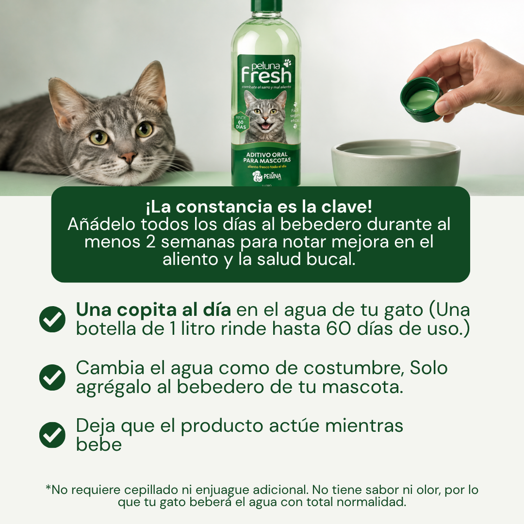 Peluna Fresh for Cats | Aditivo Oral para Gatos
