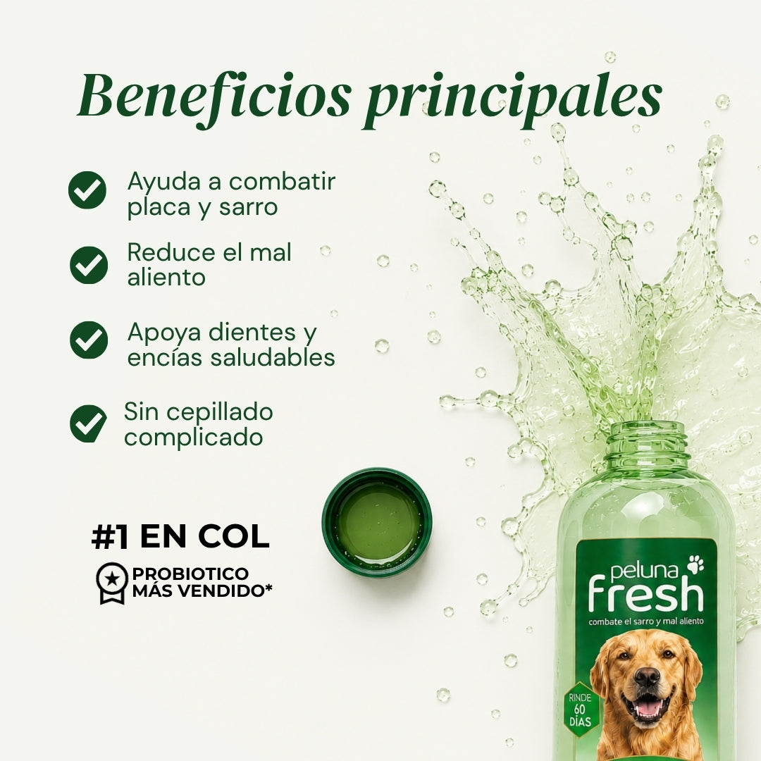 Peluna Pets Fresh | Aditivo Dental para Mascotas
