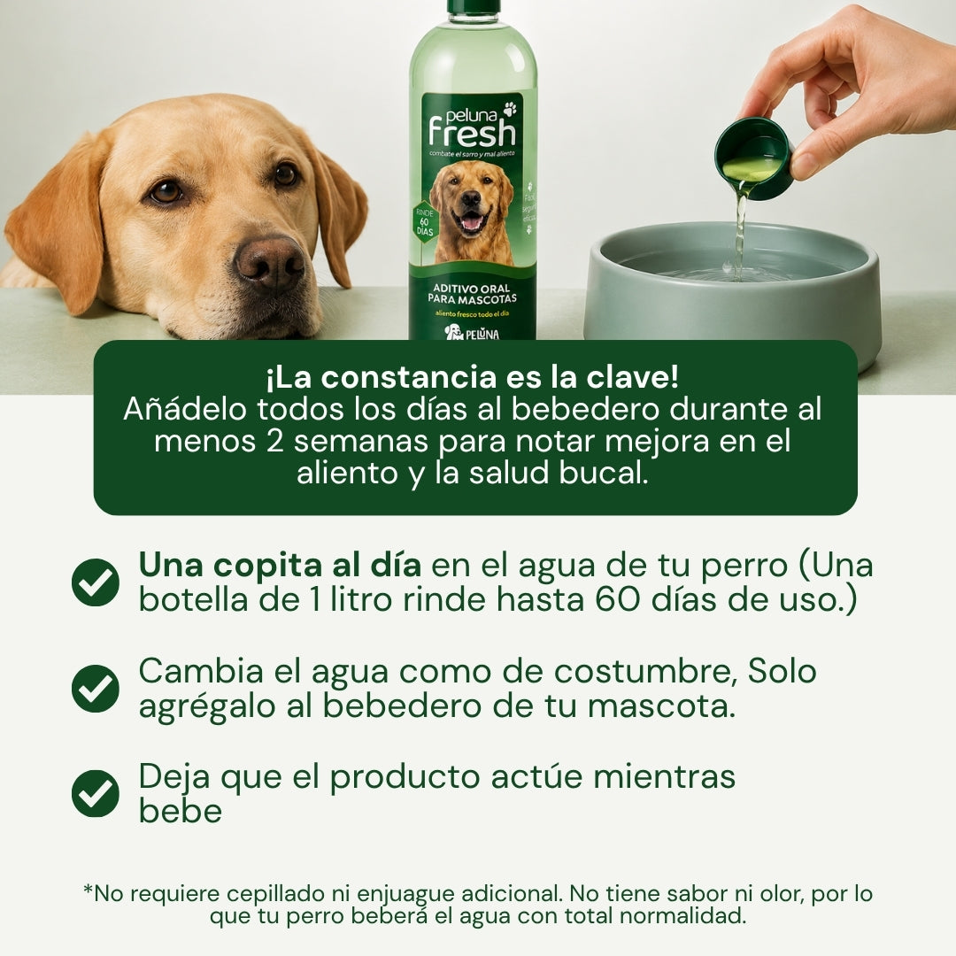 Peluna Pets Fresh | Aditivo Dental para Mascotas