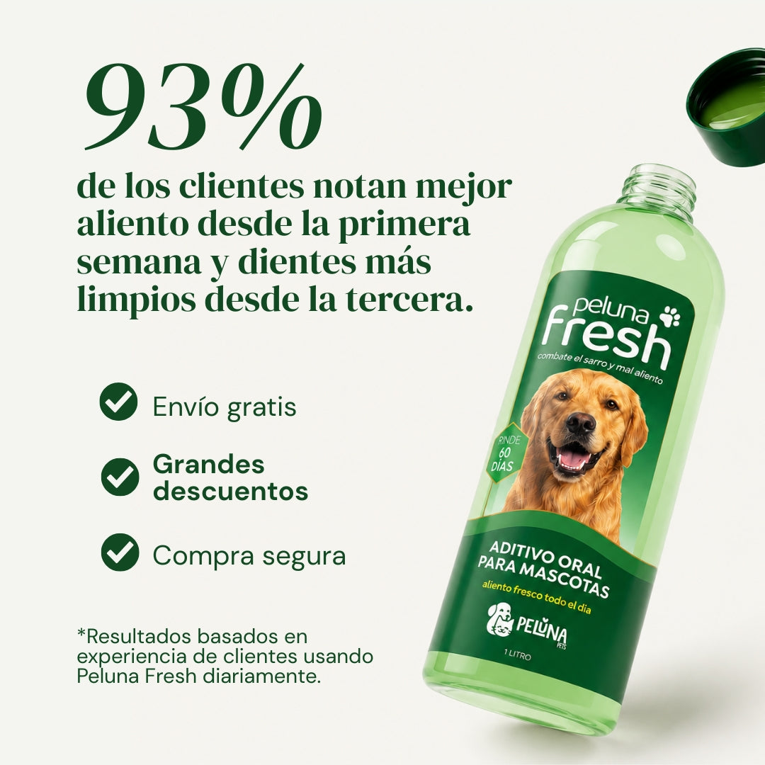 Peluna Pets Fresh | Aditivo Dental para Mascotas